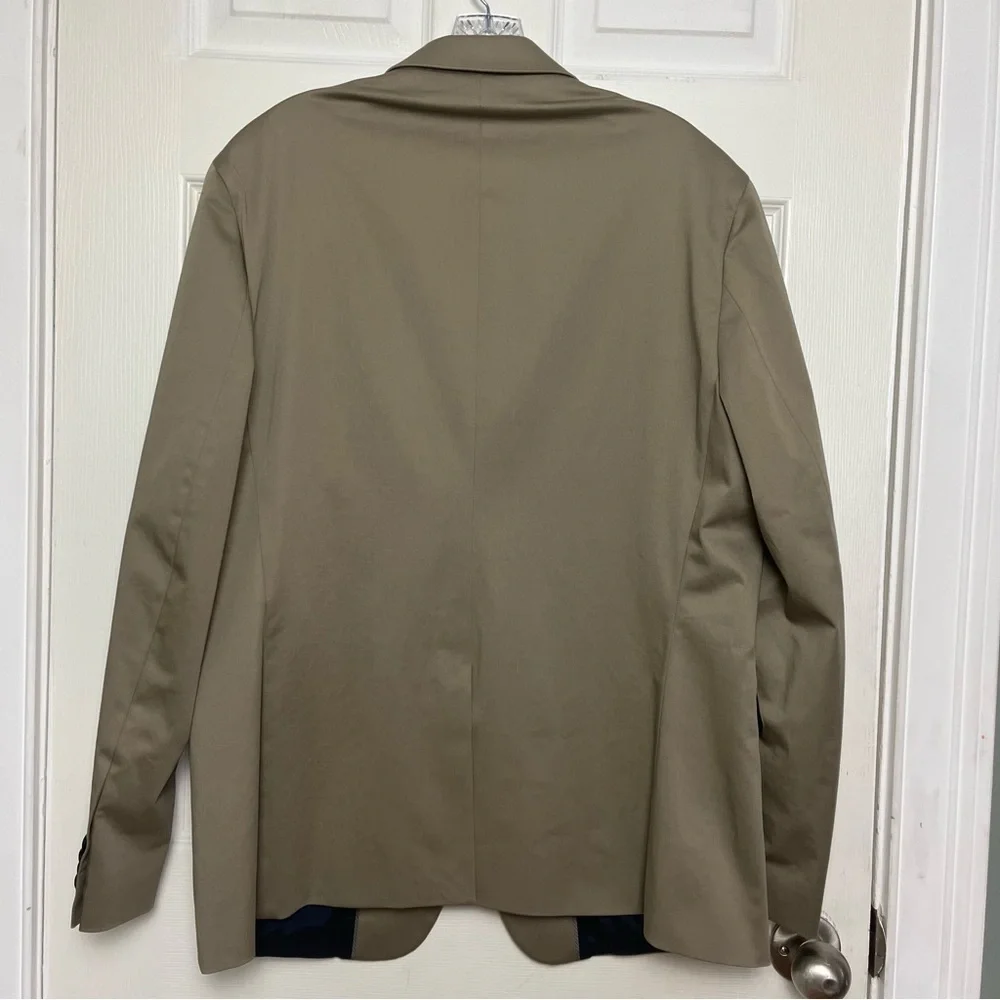 Banana Republic Sport Coat Blazer Cotton Khaki Tan Slim Fit Stretch Men’s 44R‎